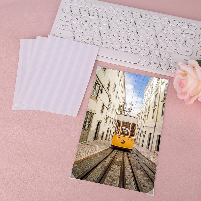 Penitue 15 Sheets Photo Mounting Corners for Scrapbooking, Clear Self Adhesive Scrapbook Corners Stickers Supplies Accessories for DIY Album Pictures Personal Journal Memory Books - Image 3
